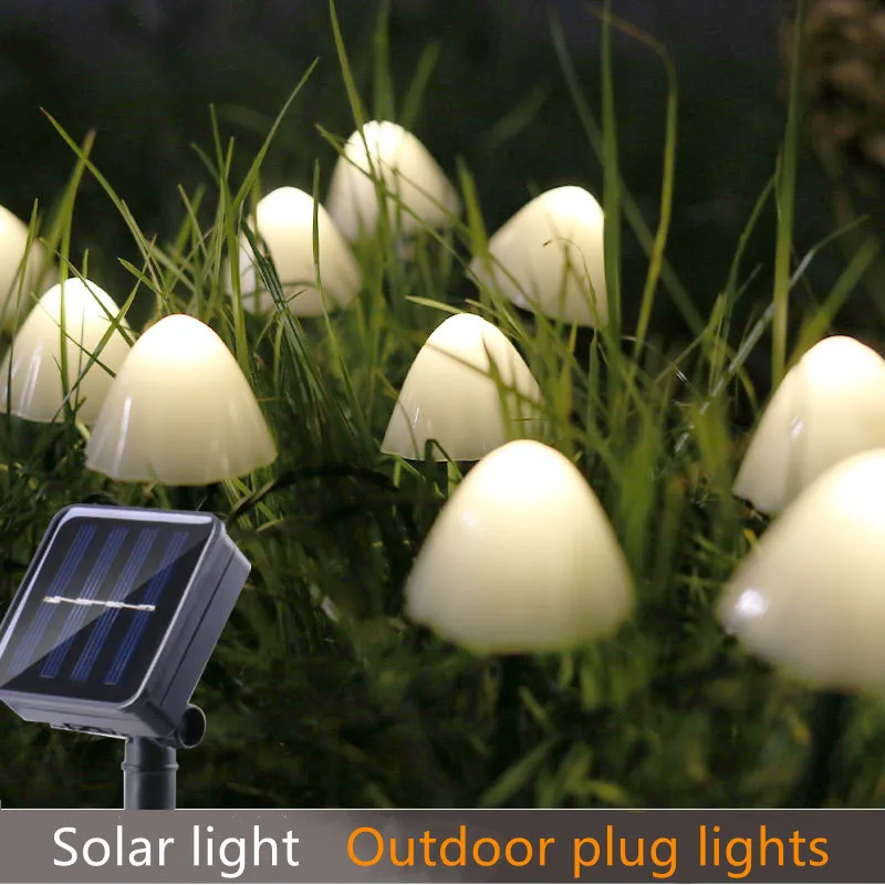 10/20LED Solar String Mushroom Outdoor Decorative Lamps Waterproof Solar Powered Patio Lights for Garden Yard Wedding Christmas
10/20LED Solar String Mushroom Outdoor Decorative Lamps Waterproof Solar Powered Patio Lights for Garden Yard Wedding Christmas