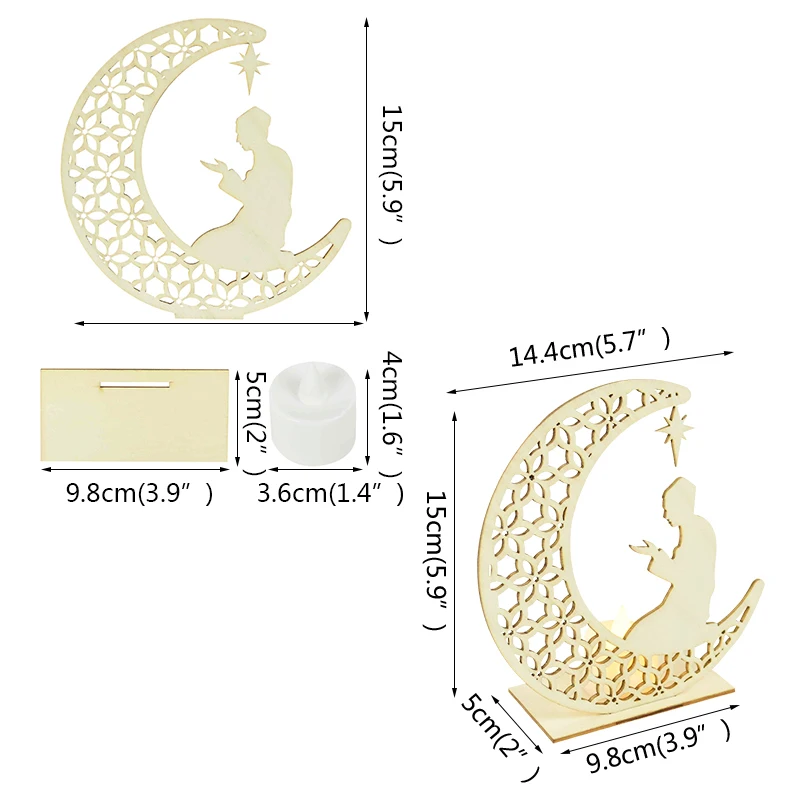 EID Wooden Lights Mubarak Ramadan Decoration Wood Ornaments for Home Decor Islamic Muslim Eid Al-Fitr Festival Party Supplies
EID Wooden Lights Mubarak Ramadan Decoration Wood Ornaments for Home Decor Islamic Muslim Eid Al-Fitr Festival Party Supplies