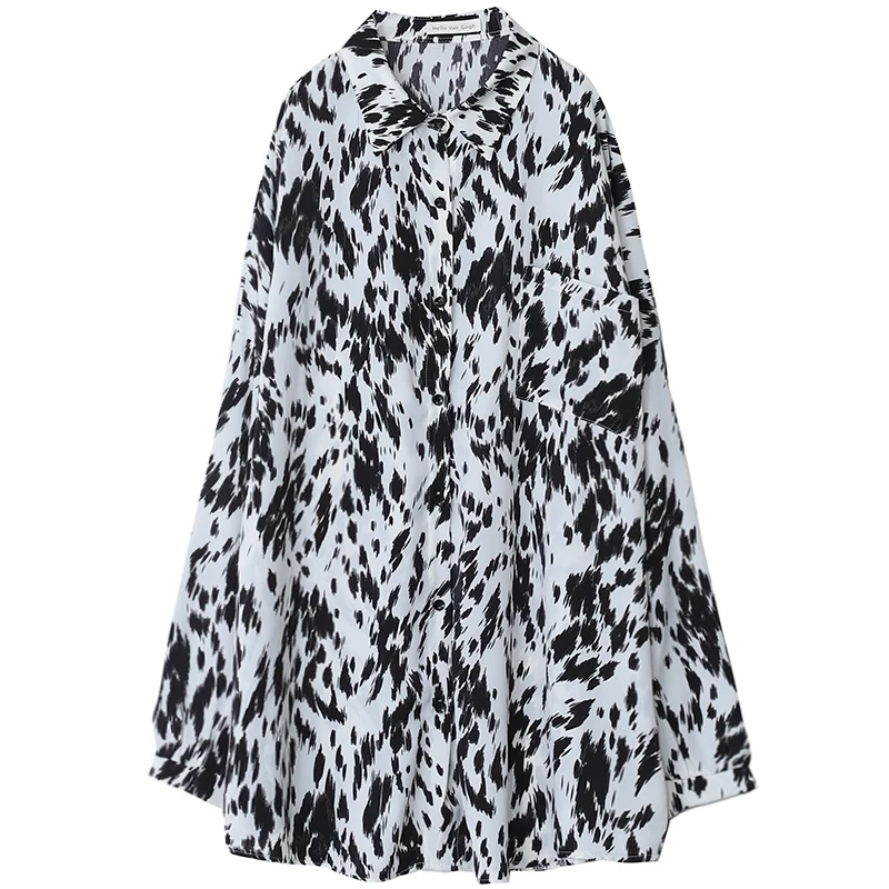 IEQJ Women Blouse New Lapel Long Sleeve Top Loose Over Size Panelled Print Floral Shirt Fashion Vintage Summer 2021 8P785 
IEQJ Women Blouse New Lapel Long Sleeve Top Loose Over Size Panelled Print Floral Shirt Fashion Vintage Summer 2021 8P785