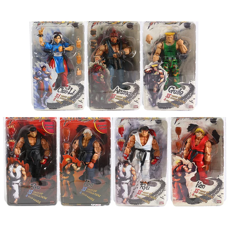 Хит продаж экшн фигурка из ПВХ Ryu Ken Chun li Gouki Guile подвижная шарнирная Игрушечная