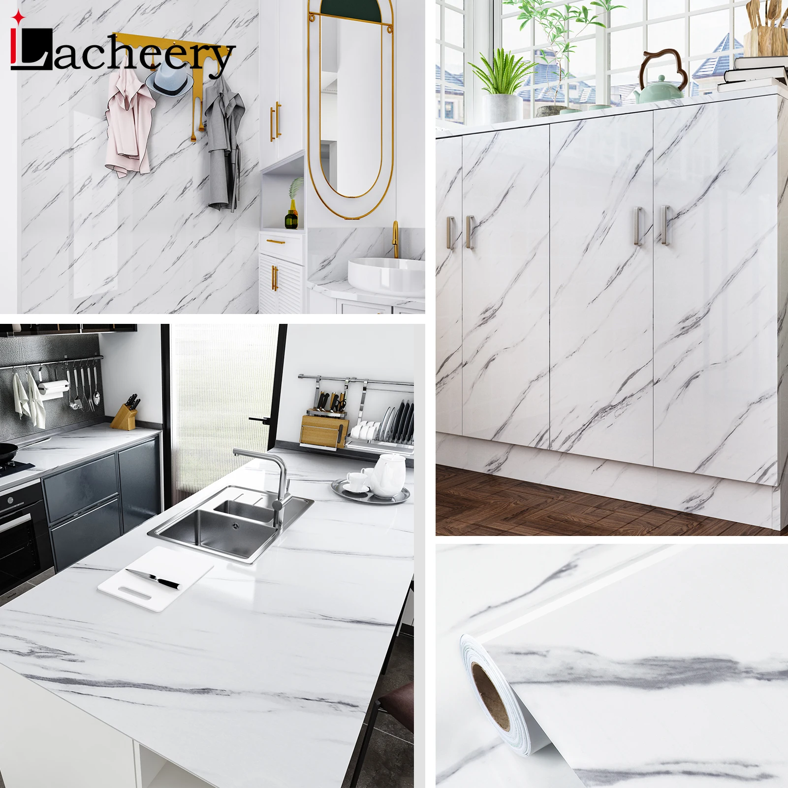 Furniture Renovation Wallpapers Modern Nordic Style Marble Waterproof Contact Papers for Kitchen Home Decor Self Adhesive Films
Furniture Renovation Wallpapers Modern Nordic Style Marble Waterproof Contact Papers for Kitchen Home Decor Self Adhesive Films