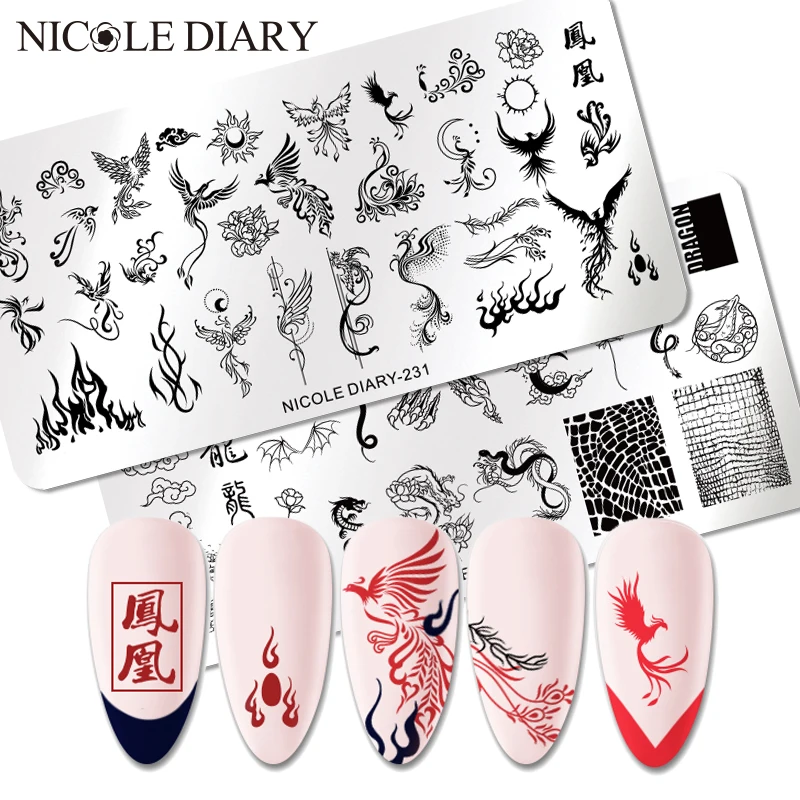 Трафареты NICOLE DIARY для стемпинга ногтей с изображением змеиных листьев, дракона, шаблон для переноса изображений трафаретов с цветочным прин...
Трафареты NICOLE DIARY для стемпинга ногтей с изображением змеиных листьев, дракона, шаблон для переноса изображений трафаретов с цветочным прин...