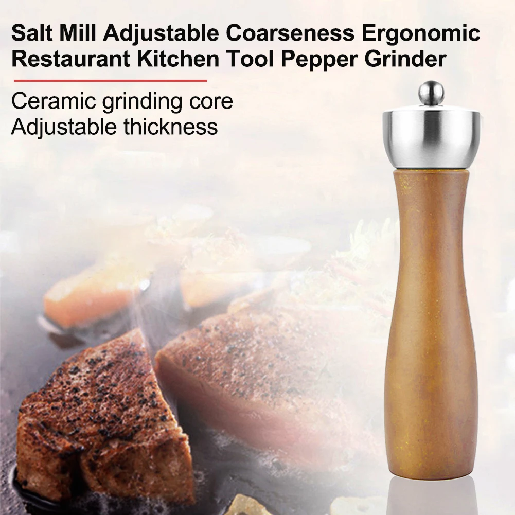 8 Inch Ergonomic Manual Pepper Grinder Restaurant Trave Salt Mill Barbecue Home Adjustable Coarseness Picnic Dinner Kitchen Tool
8 Inch Ergonomic Manual Pepper Grinder Restaurant Trave Salt Mill Barbecue Home Adjustable Coarseness Picnic Dinner Kitchen Tool