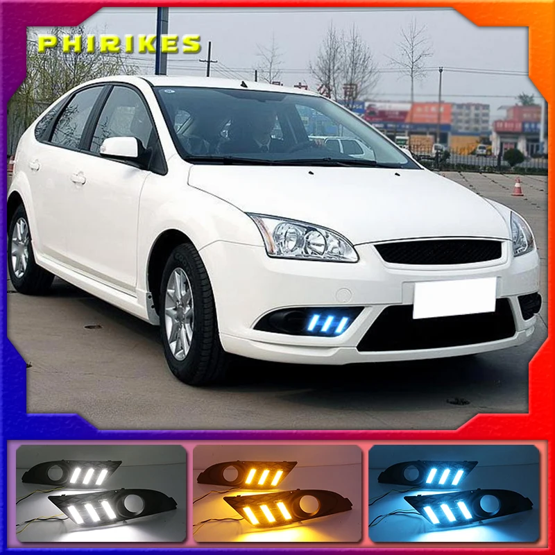 Дневные ходовые огни для Ford Focus 2007 Седан светодиодный противотуманные фары, дневной свет с желтым указателем поворота, 1 пара
Дневные ходовые огни для Ford Focus 2007 Седан светодиодный противотуманные фары, дневной свет с желтым указателем поворота, 1 пара