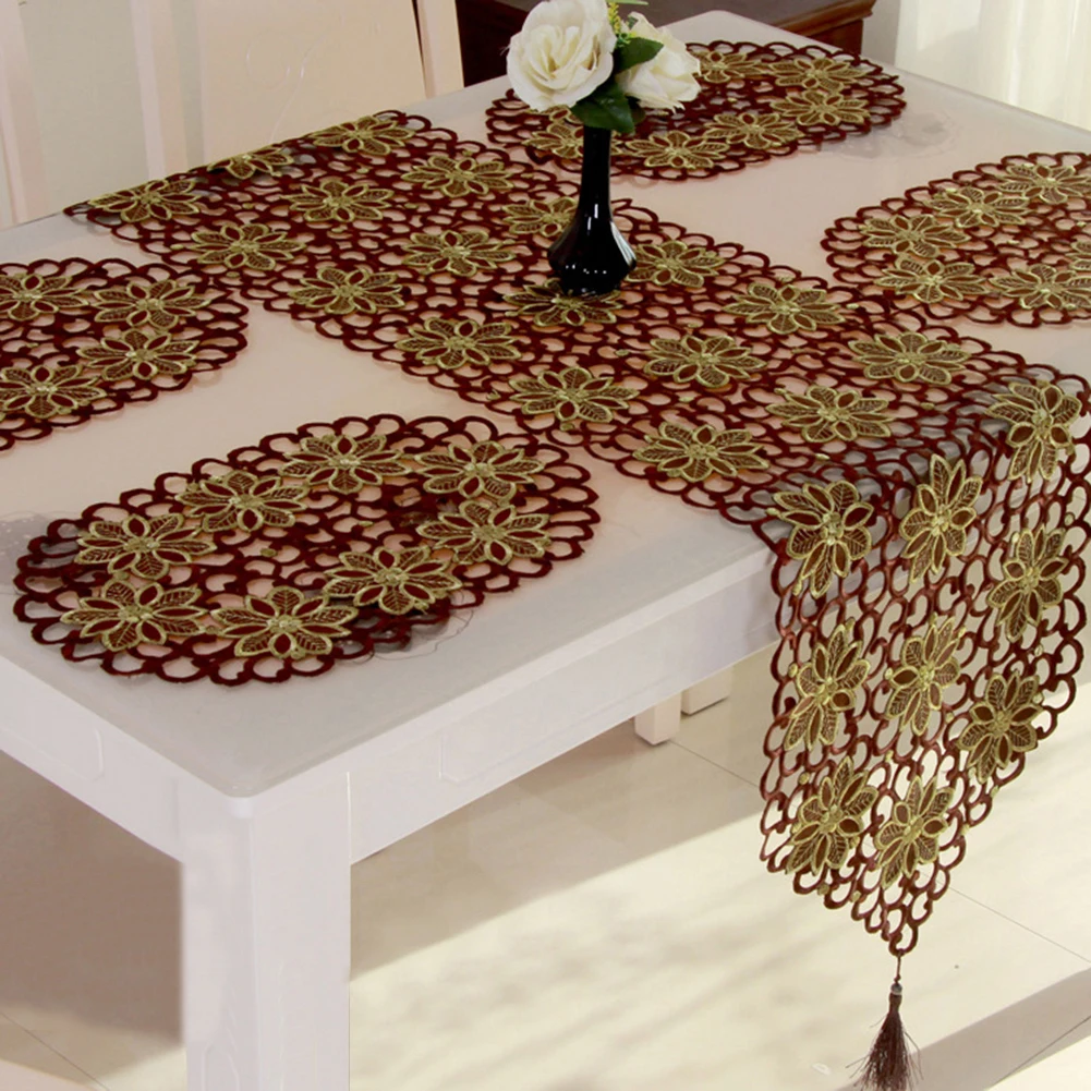 Classic Flower Embroidered Dining Coffee Table Runner Wedding Hollow Out Kitchen Tablecloths Placemat Cover Home Decoration
Classic Flower Embroidered Dining Coffee Table Runner Wedding Hollow Out Kitchen Tablecloths Placemat Cover Home Decoration