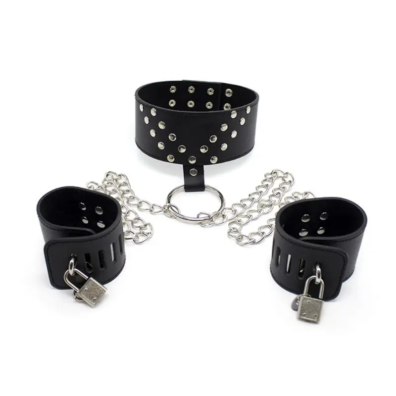 Adult Sexy Toys Black PU Handcuffs with Lock Neck Strap Adjustable Cuffs Tied Bondage Set
Adult Sexy Toys Black PU Handcuffs with Lock Neck Strap Adjustable Cuffs Tied Bondage Set