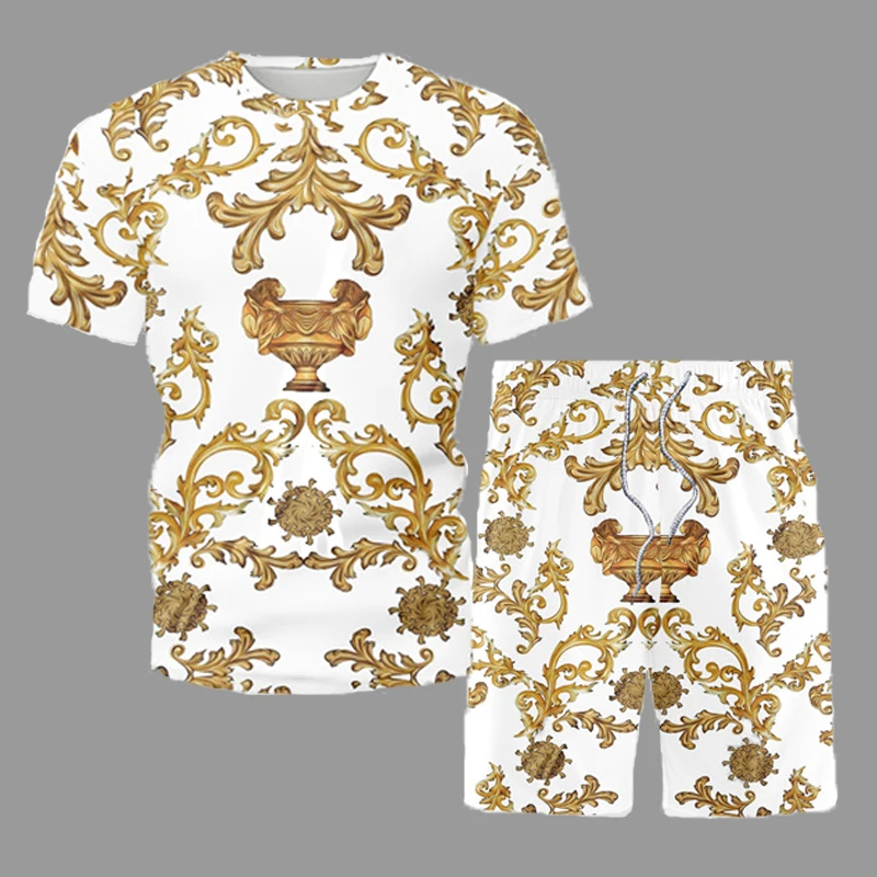 FAKUNTN Summer Men Clothing Retro Ethnic Style Beach Men's Sets Fashion O-Neck Short Sleeve Outfit Set Male T-Shirt Shorts Suits
FAKUNTN Summer Men Clothing Retro Ethnic Style Beach Men's Sets Fashion O-Neck Short Sleeve Outfit Set Male T-Shirt Shorts Suits
