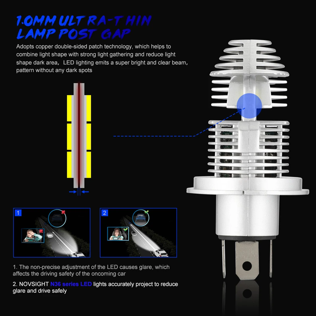 Novsight Car LED Headlight H4 20W 8000LM LED 6000K Auto Headlamp Headlight/Fog Light Bulb Hi-Lo Beam DC12V IP68 Car Accessories
Novsight Car LED Headlight H4 20W 8000LM LED 6000K Auto Headlamp Headlight/Fog Light Bulb Hi-Lo Beam DC12V IP68 Car Accessories
