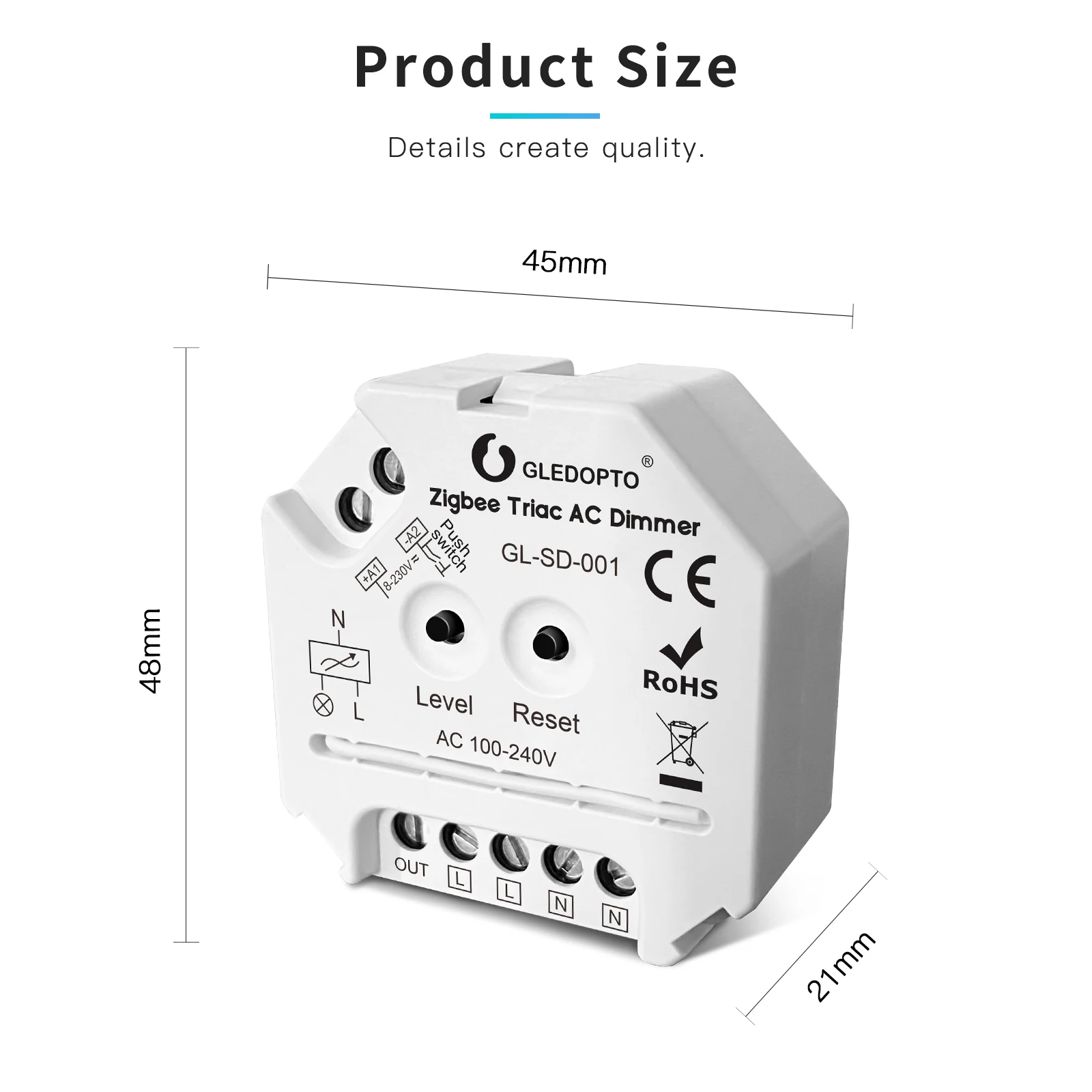 Zigbee 3,0 100-240VAC пуш-ап-переключатель Triac переменного тока светодиодный диммер светодиодный сенсорный Управление работать с 2,4 г RF Amazon Echo Plus с по...
Zigbee 3,0 100-240VAC пуш-ап-переключатель Triac переменного тока светодиодный диммер светодиодный сенсорный Управление работать с 2,4 г RF Amazon Echo Plus с по...