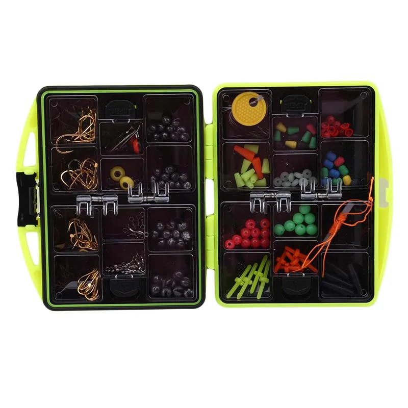 1 Box Fly Fishing Accessories Plastic with Fishhooks Float Lead Sinker Swivel Connector Beads Tackle Boat | Спорт и развлечения
