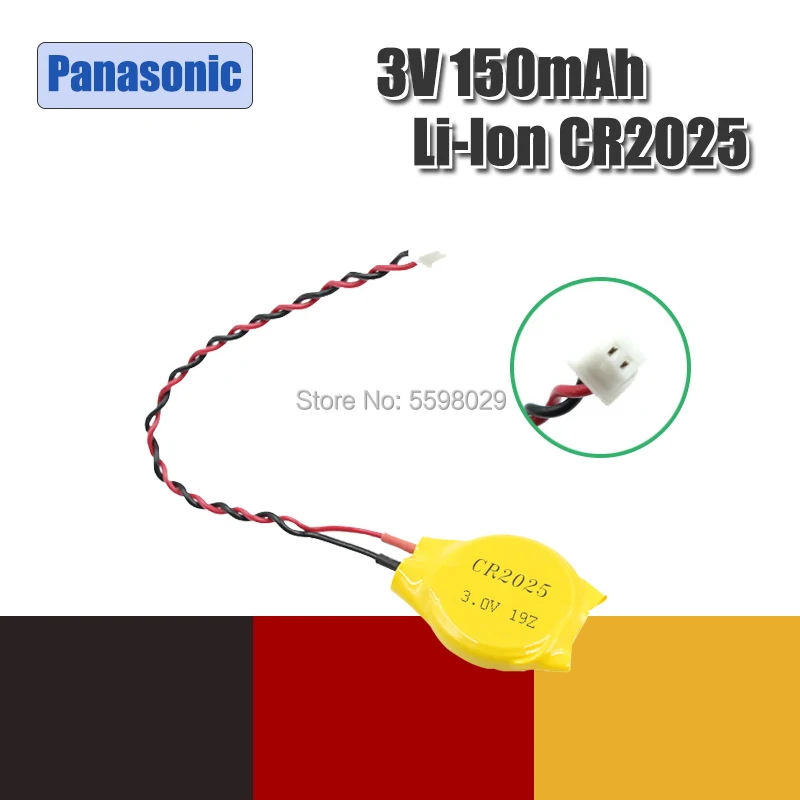 Оригинальный литиевый аккумулятор Panasonic CR2025 2025 с линейным BIOS coms для материнской