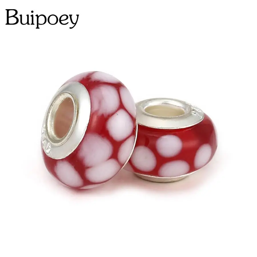 Buipoey 2pcs High Quality White Spots Red Glass Bead Big Hole Straight Beaded Diy Bracelet Necklace Jewelry Making Accessory
Buipoey 2pcs High Quality White Spots Red Glass Bead Big Hole Straight Beaded Diy Bracelet Necklace Jewelry Making Accessory