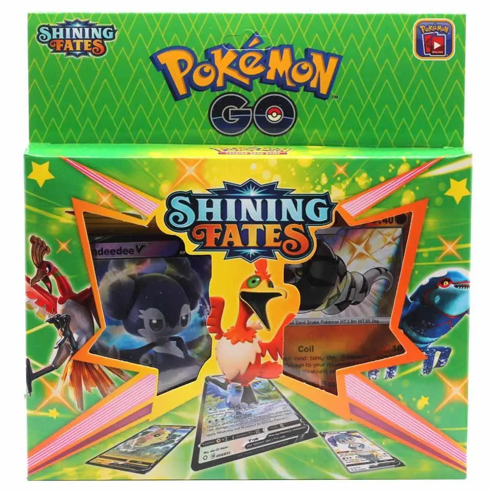 2021 Latest 54Pcs English Pokemon Card Shining Fates Trade Game Battle Cards Collection Collectable TAKARA TOMY Pokemons Toys
2021 Latest 54Pcs English Pokemon Card Shining Fates Trade Game Battle Cards Collection Collectable TAKARA TOMY Pokemons Toys
