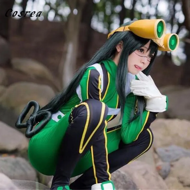 Anime My Boku no Hero Academia Asui Tsuyu Froppy Tsuyu Asui Zentai Bodysuit Suit Halloween Costumes Wig for Adults Women Kids 
Anime My Boku no Hero Academia Asui Tsuyu Froppy Tsuyu Asui Zentai Bodysuit Suit Halloween Costumes Wig for Adults Women Kids