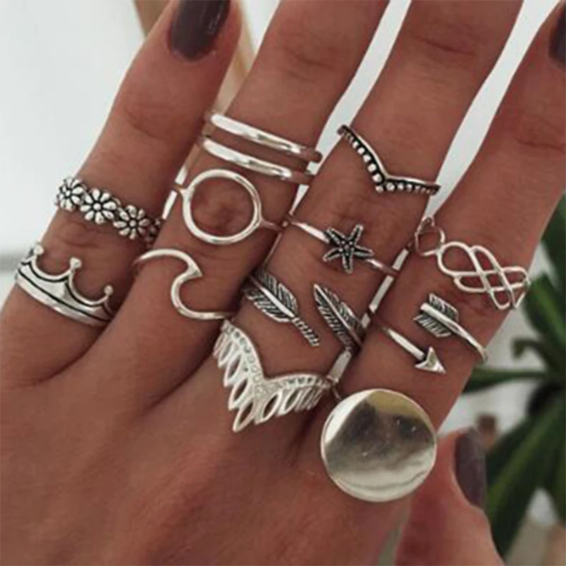 Docona Vintage Moon Star Knuckle Rings Sets for Women Bohemian Geometric Leaves Crescent Opal Midi Finger Rings Jewelry Gift
Docona Vintage Moon Star Knuckle Rings Sets for Women Bohemian Geometric Leaves Crescent Opal Midi Finger Rings Jewelry Gift