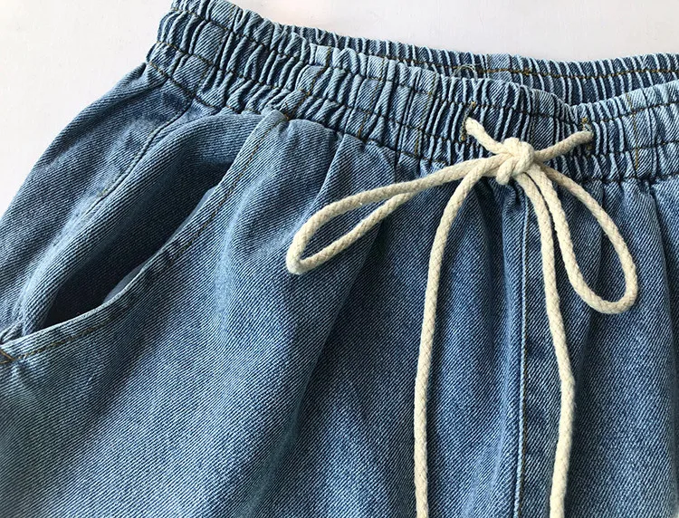 High Waist Women Denim Pants Ankle Length Female Trousers Drawstring Streetwear Bottoms Casual Women Jeans Pants
High Waist Women Denim Pants Ankle Length Female Trousers Drawstring Streetwear Bottoms Casual Women Jeans Pants