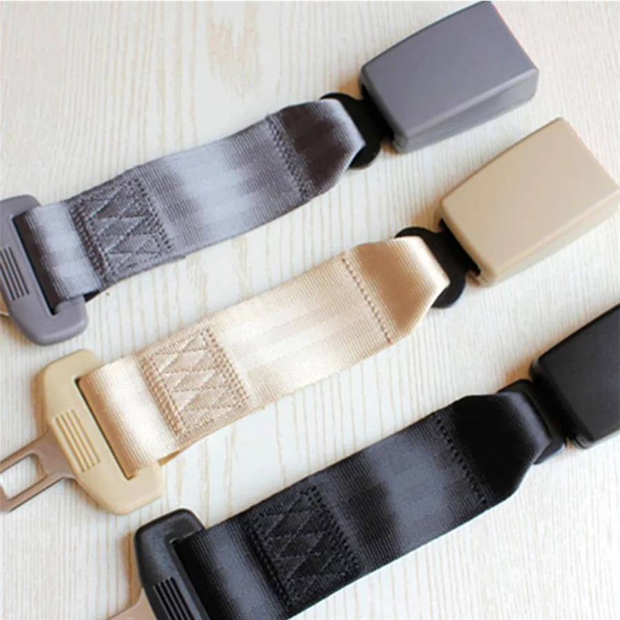 

2pcs 35cm/14'' Black Car Seat Seatbelt Extender Adjustable Safety Belt Extension 7/8" Buckle