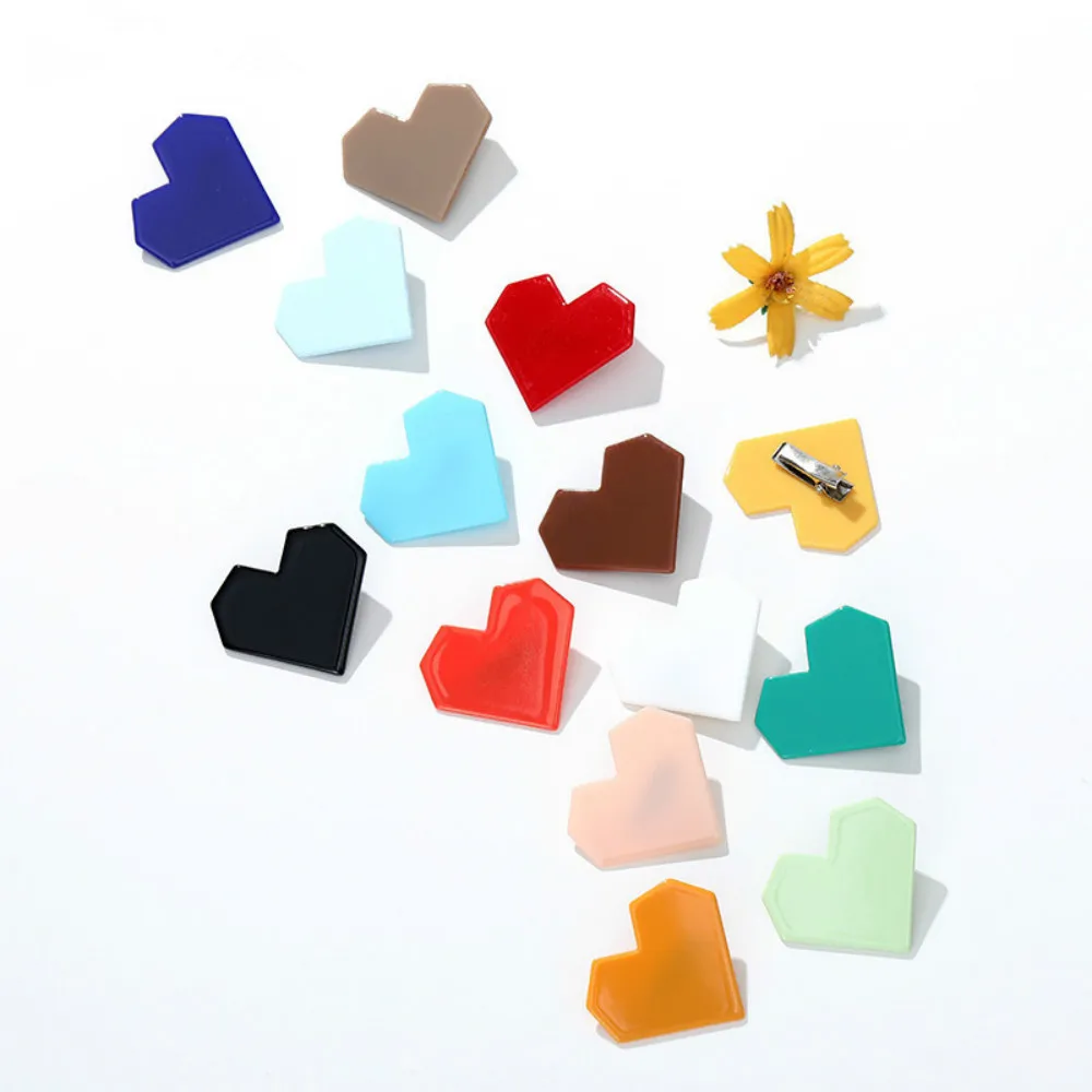 Fashion Heart Shaped Hair Clips Acrylic Candy Color For Girls Women Hair Hair Accessories Kids Handmade Barrettes Headwear
Fashion Heart Shaped Hair Clips Acrylic Candy Color For Girls Women Hair Hair Accessories Kids Handmade Barrettes Headwear