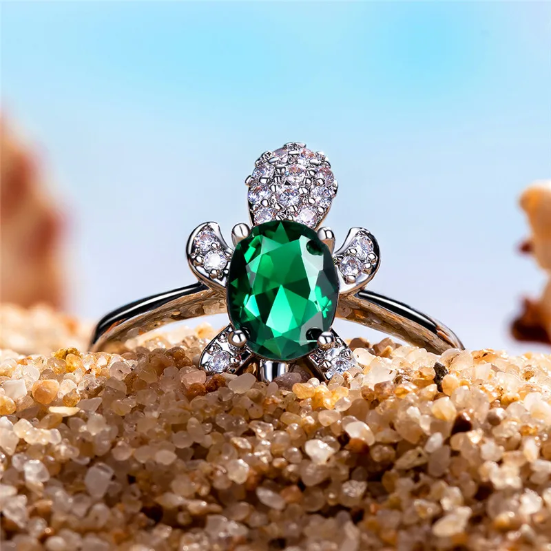 Cute Female Rainbow Crystal Stone Jewelry Charm Silver Color Thin Engagement Ring Dainty Beach Turtle Wedding Rings For Women
Cute Female Rainbow Crystal Stone Jewelry Charm Silver Color Thin Engagement Ring Dainty Beach Turtle Wedding Rings For Women
