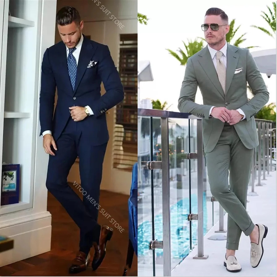 New Design Mens Suits Notched Lapel Mens Wedding Wear One Button Groom Suit Slim Fit Costume Hommes Evening Dance Suit 2 Pieces
New Design Mens Suits Notched Lapel Mens Wedding Wear One Button Groom Suit Slim Fit Costume Hommes Evening Dance Suit 2 Pieces