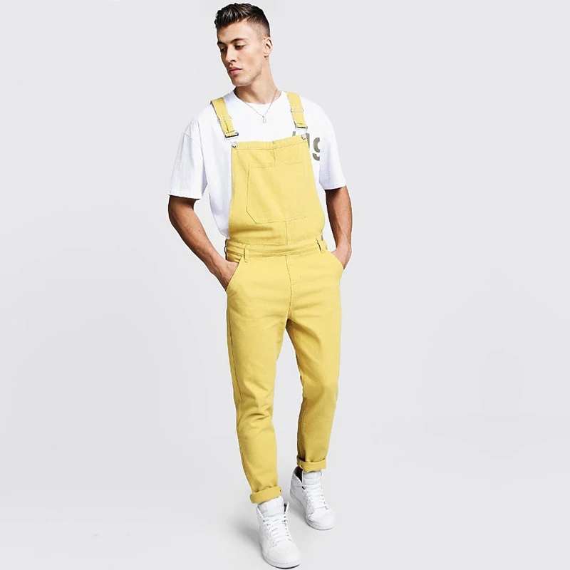 Denim Pants Men Overalls Vintage Slim Fit Man's Clothing Yellow Pink Homme Jumpsuit Pants Trousers 2021 New Europe America Style
Denim Pants Men Overalls Vintage Slim Fit Man's Clothing Yellow Pink Homme Jumpsuit Pants Trousers 2021 New Europe America Style