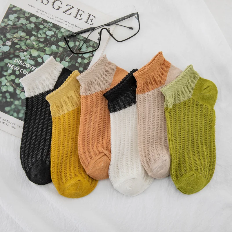 2021 Fashion New Women's Cotton Socks Japanese Threaded Mesh Lace Boat Socks Cute Girls Solid Color Summer Breathable Socks 
2021 Fashion New Women's Cotton Socks Japanese Threaded Mesh Lace Boat Socks Cute Girls Solid Color Summer Breathable Socks