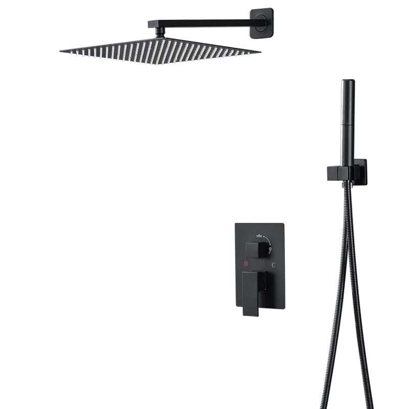 Душевая система для ванной комнаты, Душевая система черного цвета, латунный смеситель для душа с дождевой насадкой, Настенный комплект
Душевая система для ванной комнаты, Душевая система черного цвета, латунный смеситель для душа с дождевой насадкой, Настенный комплект