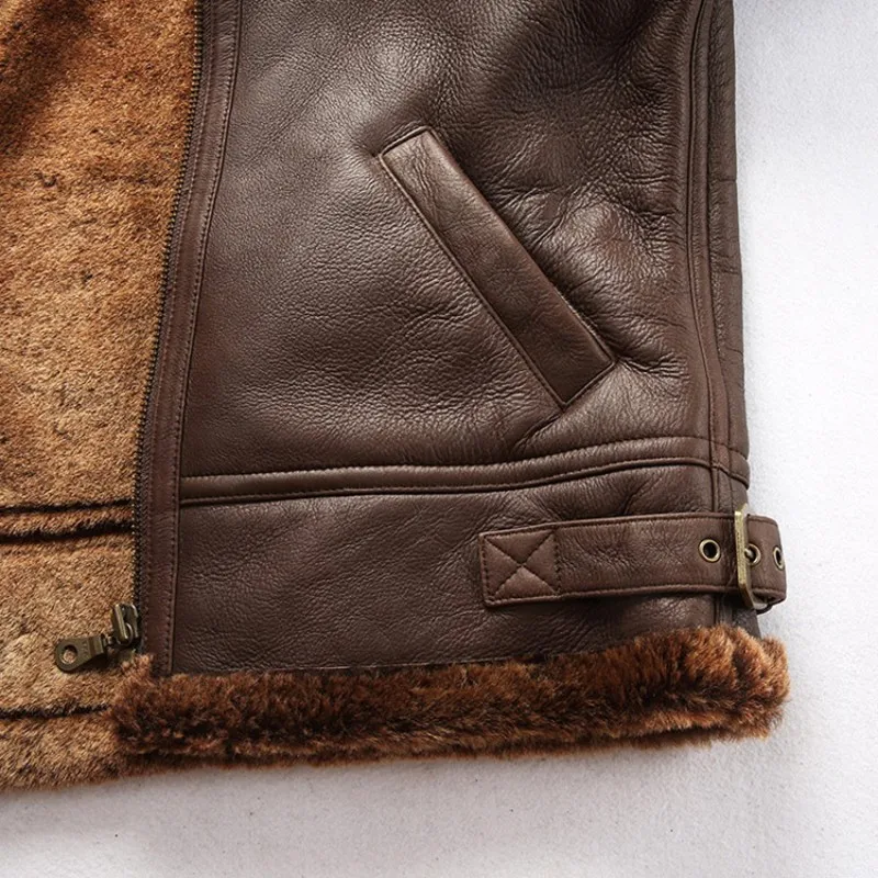 Luxury Sheepskin Genuine Wool Military Flight Jacket Men Winter New Warm Lapel Zipper Outerwear Brand Biker Real Fur Short Coat
Luxury Sheepskin Genuine Wool Military Flight Jacket Men Winter New Warm Lapel Zipper Outerwear Brand Biker Real Fur Short Coat