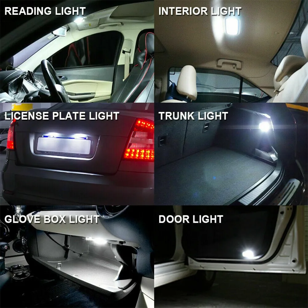 20Pcs T10 LED COB 6000K White W5W 168 Car Interior Lights Dome Reading Map Light Side Indicator Light Interior Light Bulbs
20Pcs T10 LED COB 6000K White W5W 168 Car Interior Lights Dome Reading Map Light Side Indicator Light Interior Light Bulbs