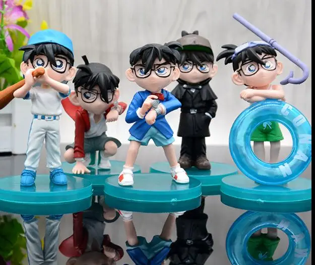 5pcs Q version Japanese classic anime figure Detective Conan action figure collectible model toys for boys 
5pcs Q version Japanese classic anime figure Detective Conan action figure collectible model toys for boys