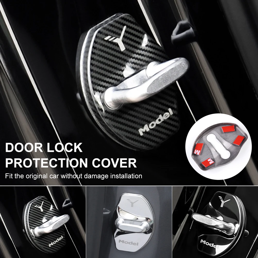 4pcs Car Door Lock Cover Protector Car Door Latch Stopper Cover Carbon Fiber For Tesla Model 3 Model X Y Roadster Car Styling
4pcs Car Door Lock Cover Protector Car Door Latch Stopper Cover Carbon Fiber For Tesla Model 3 Model X Y Roadster Car Styling