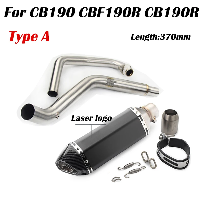 Для Honda CB190 CBF190R CB190R CBF190X мотоцикл выхлопной глушитель трубы среднего звена Mid