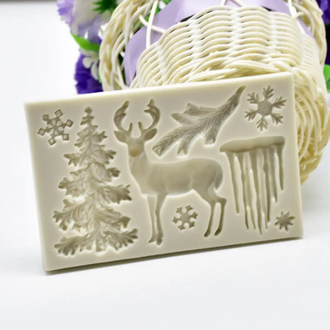 Christmas Tree Reindeer Silicone Mold Fondant Cake Sugarcraft Decorating Tool Chocolate biscuit baking mold
Christmas Tree Reindeer Silicone Mold Fondant Cake Sugarcraft Decorating Tool Chocolate biscuit baking mold
