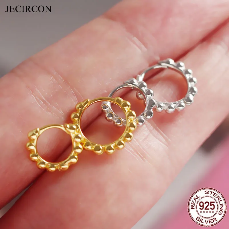 JECIRCON 5.5mm/7.5mm 100% 925 Sterling Silver Small Hoop Earrings Simple INS Beads Round Circle Earring Fashion Jewelry
JECIRCON 5.5mm/7.5mm 100% 925 Sterling Silver Small Hoop Earrings Simple INS Beads Round Circle Earring Fashion Jewelry