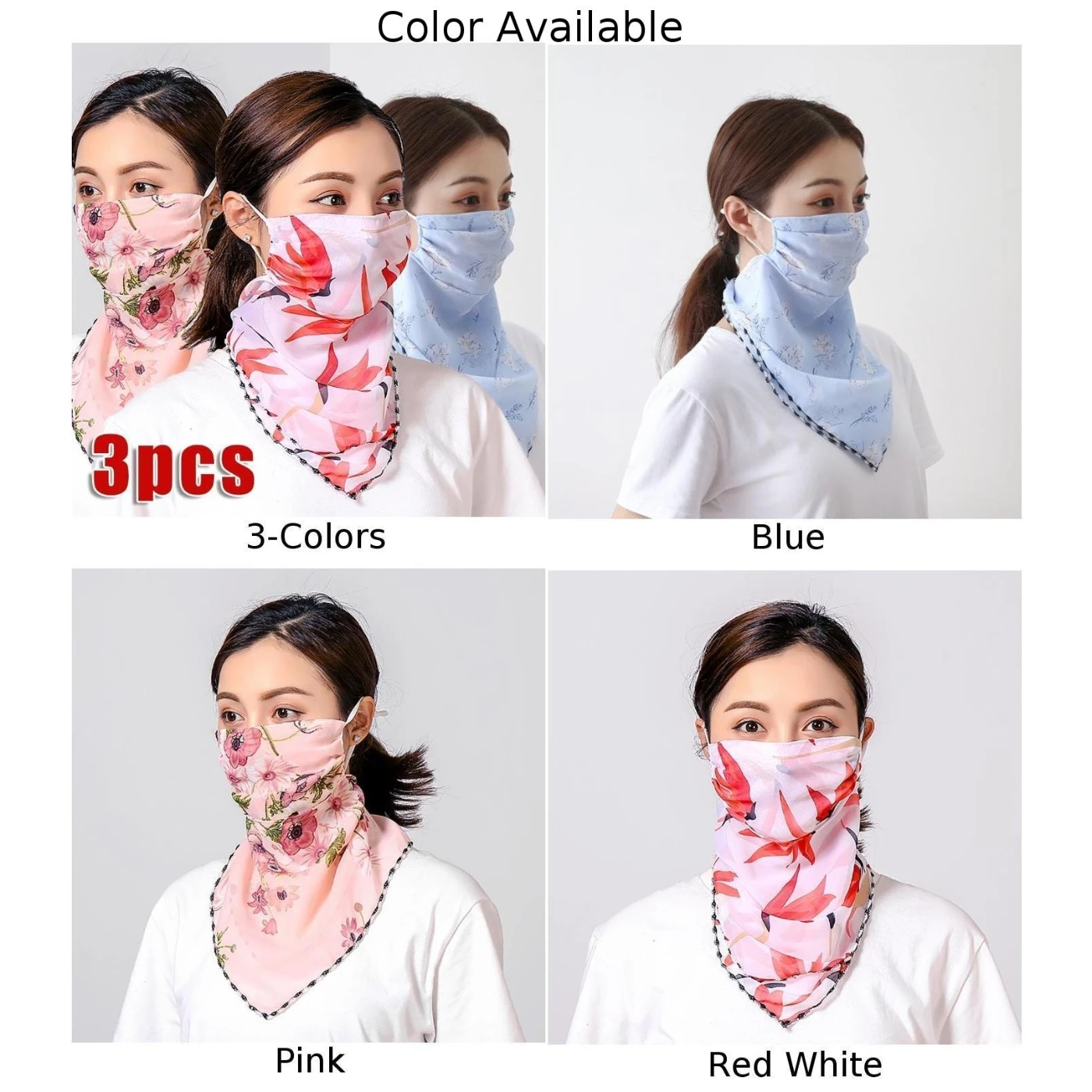 1/3pcs Unisex Outdoor Summer Breathable Scarf Face Neck Protection Cover Anti-UV Veil Optional Style Cycling Travel Scarf
1/3pcs Unisex Outdoor Summer Breathable Scarf Face Neck Protection Cover Anti-UV Veil Optional Style Cycling Travel Scarf