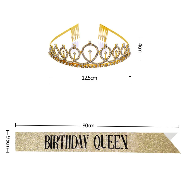 Birthday Party Decoration Bling Rhinestone Crystal Crown Tiara Happy 21 Birthday Rose Gold Satin Sash Anniversary Party Supplies 
Birthday Party Decoration Bling Rhinestone Crystal Crown Tiara Happy 21 Birthday Rose Gold Satin Sash Anniversary Party Supplies