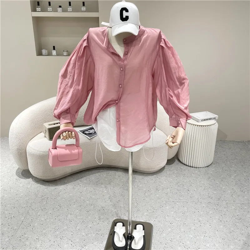 Niche Design New Women's Clothing Summer 2021 Fashion Loose Thin Long Sleeve Casual Top Lantern Sleeve Shirt
Niche Design New Women's Clothing Summer 2021 Fashion Loose Thin Long Sleeve Casual Top Lantern Sleeve Shirt