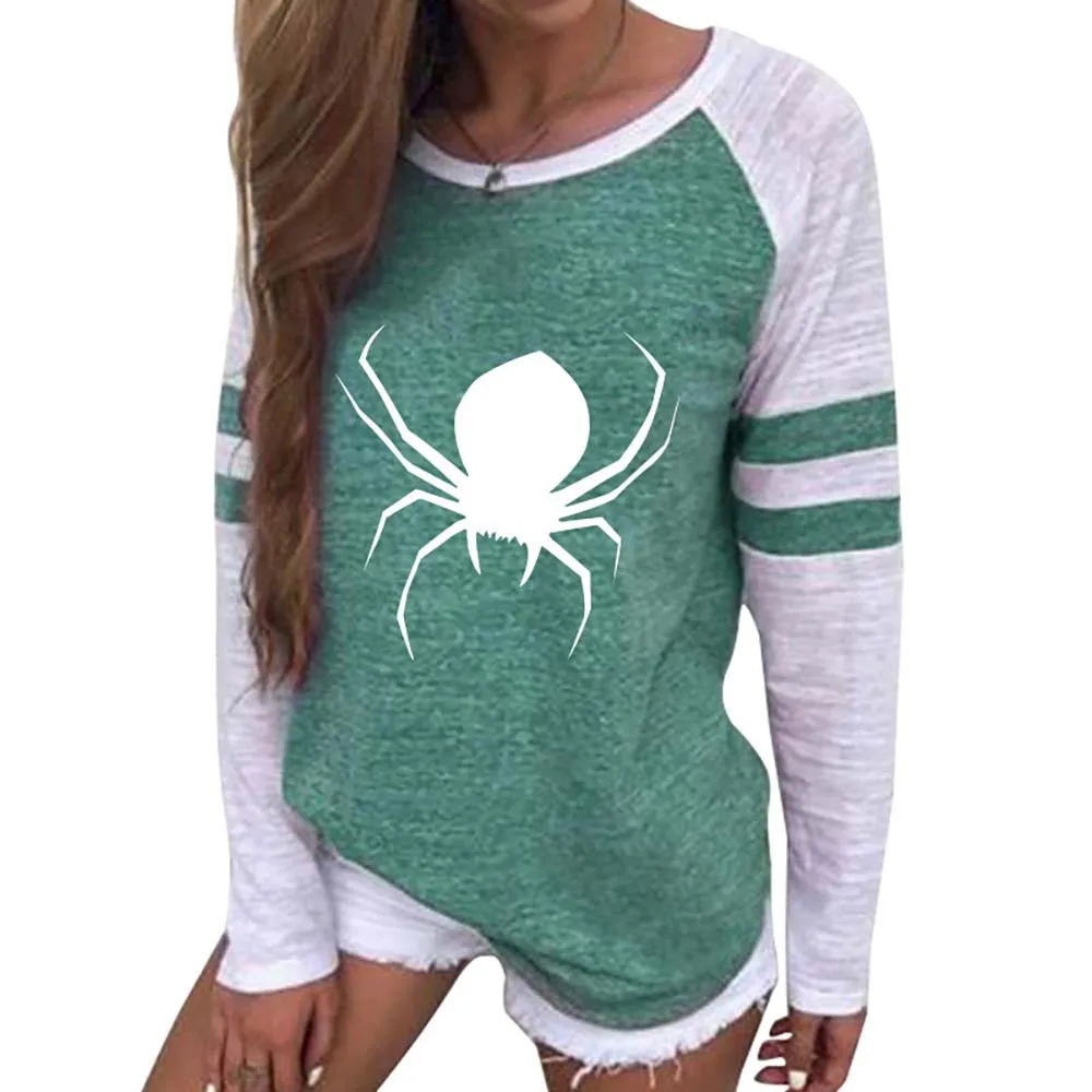 #w 2020 Women T Shirt Spider Printed Stripe Long Sleeve Round Collar Casual Tops Autumn Large Size Ladies Clothing Shirts 5XL
#w 2020 Women T Shirt Spider Printed Stripe Long Sleeve Round Collar Casual Tops Autumn Large Size Ladies Clothing Shirts 5XL