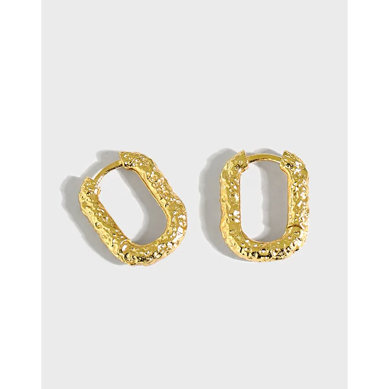 Real 925 Sterling Silver Irregular Oval Stud Earrings For Women Simple Gold Plated Earings Silver Fine Jewelry Woman
Real 925 Sterling Silver Irregular Oval Stud Earrings For Women Simple Gold Plated Earings Silver Fine Jewelry Woman