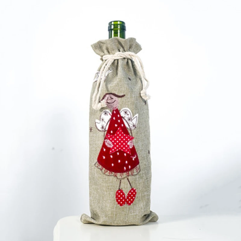 2-Piece Set of Christmas Decoration, Linen Embroidery Angel Christmas Wine Bottle Set
2-Piece Set of Christmas Decoration, Linen Embroidery Angel Christmas Wine Bottle Set