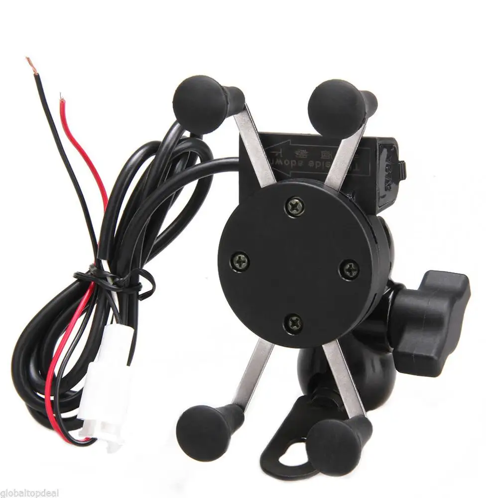 Universal Motorcycle Electric Bicycle Cell Phone Mount Holder USB Charger for iPhone, Samsung and GPS with 3.5-6 Inches Screen
Universal Motorcycle Electric Bicycle Cell Phone Mount Holder USB Charger for iPhone, Samsung and GPS with 3.5-6 Inches Screen