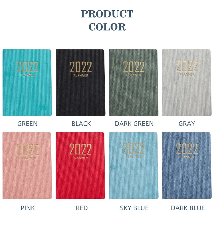 A7 2022 Kawaii английская версия 365 портативный блокнот еженедельный ежедневный