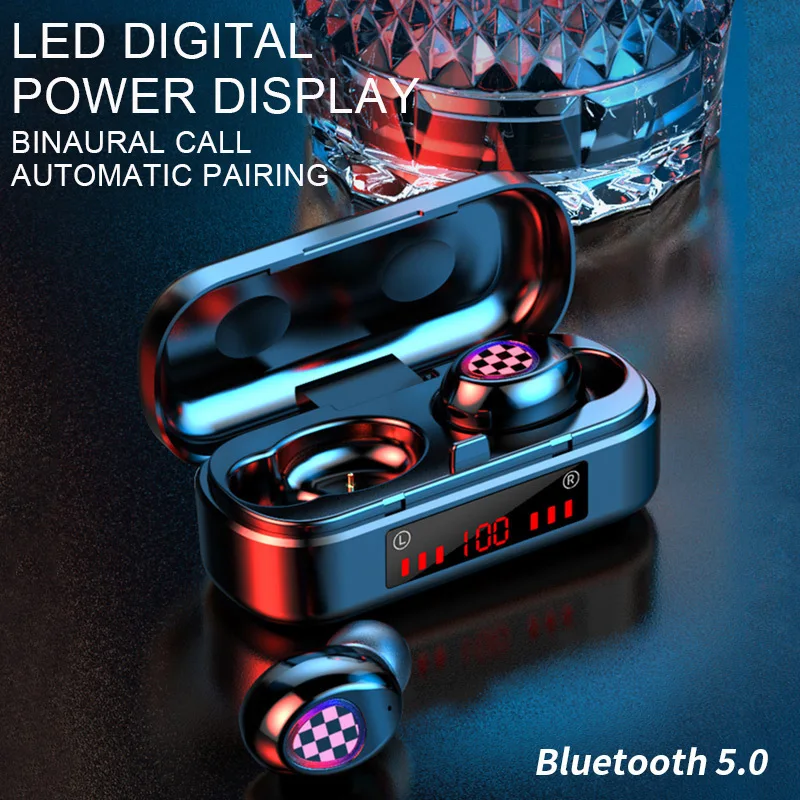 Noise Reduction HiFi Bluetooth 5.0 Stereo Wireless TWS Bluetooth Headset LED Display Headset Waterproof Dual Headphones
Noise Reduction HiFi Bluetooth 5.0 Stereo Wireless TWS Bluetooth Headset LED Display Headset Waterproof Dual Headphones