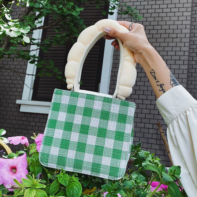Soft Handle Bag For Women 2021 Bag Female Shoulder Bag Handbags Women'S Shoulder Bag For Women Plaid Canvas Tote Bag
Soft Handle Bag For Women 2021 Bag Female Shoulder Bag Handbags Women'S Shoulder Bag For Women Plaid Canvas Tote Bag