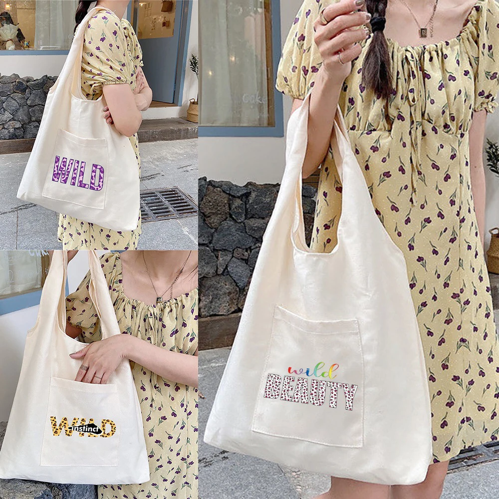 Women‘s Shopper Shopping Bags Canvas Commuter School Vest Bag Eco Cotton Supermarket Cloth Fabric Grocery Handbags Tote Bag
Women‘s Shopper Shopping Bags Canvas Commuter School Vest Bag Eco Cotton Supermarket Cloth Fabric Grocery Handbags Tote Bag
