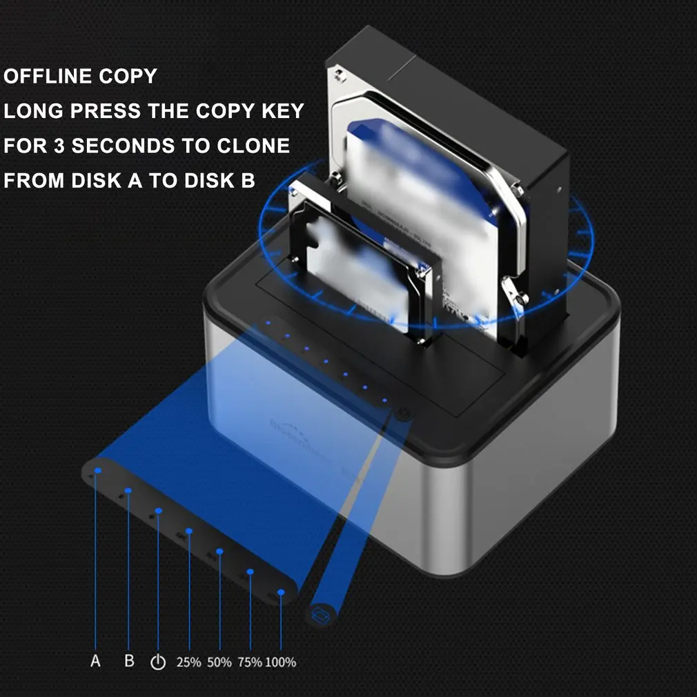 External Hard Drive Docking Station Heat Dissipation USB3.0 Suitable For HDD / SSD3.5 / 2.5 Inch SATA Hard Disk
External Hard Drive Docking Station Heat Dissipation USB3.0 Suitable For HDD / SSD3.5 / 2.5 Inch SATA Hard Disk
