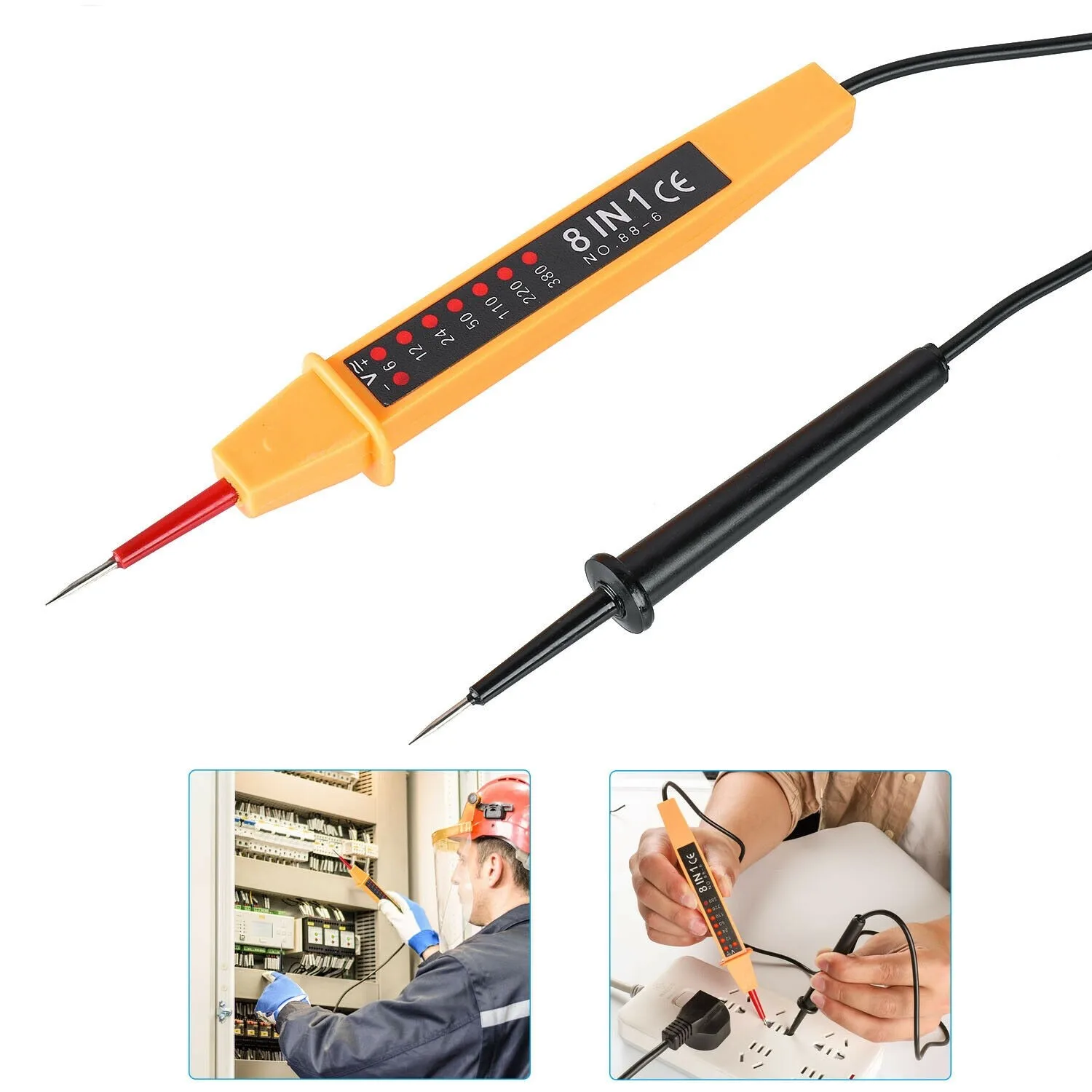 8 In 1 Tester Voltage AC DC 6-500V Auto Electrical Pen Circuit Detector Electrical Energy Testing Pen For Electricians
8 In 1 Tester Voltage AC DC 6-500V Auto Electrical Pen Circuit Detector Electrical Energy Testing Pen For Electricians