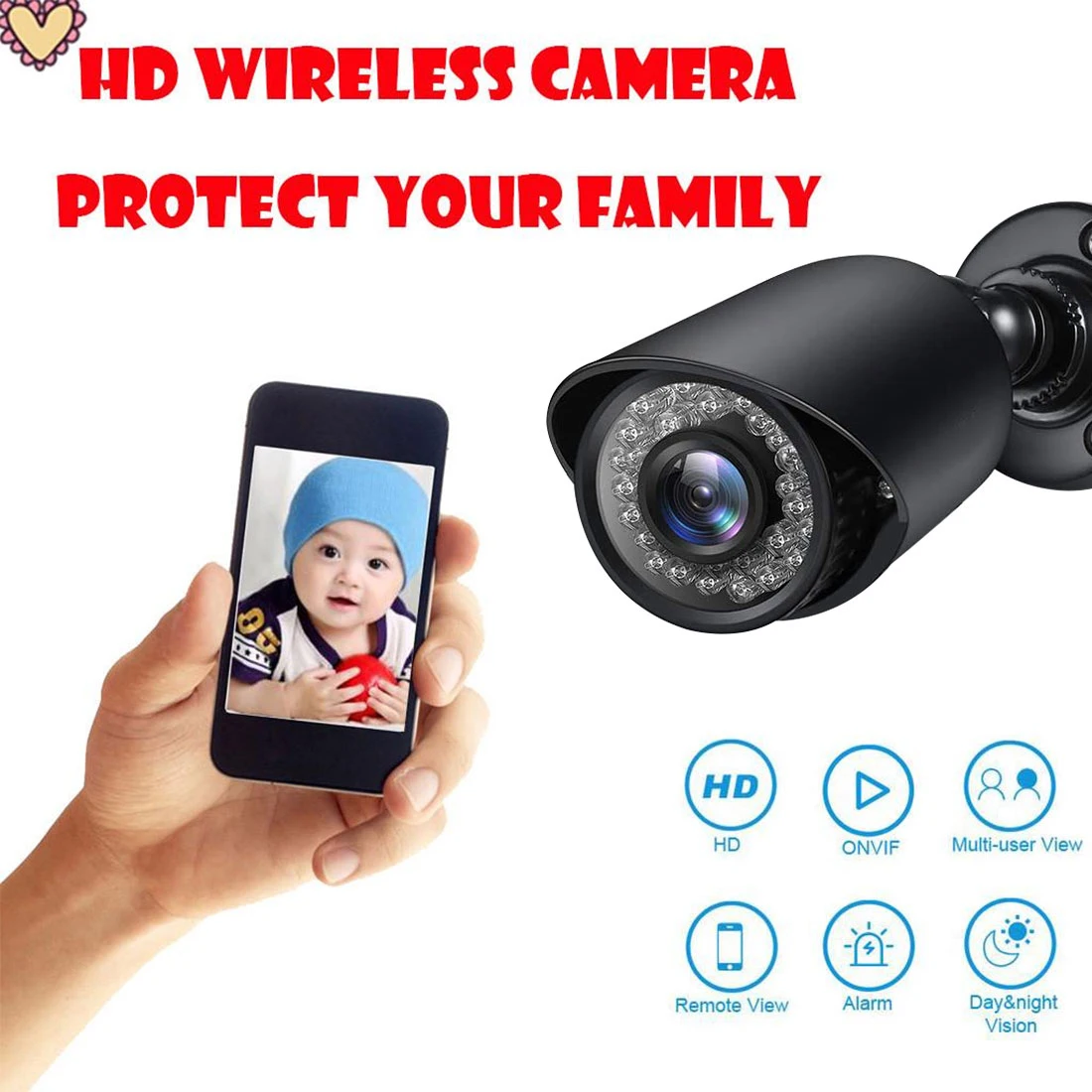 2MP 1080P Ip Camera Smart Outdoor Wifi Security Camera Surveillance Camera Waterdicht Nachtzicht App Controle Audio
2MP 1080P Ip Camera Smart Outdoor Wifi Security Camera Surveillance Camera Waterdicht Nachtzicht App Controle Audio