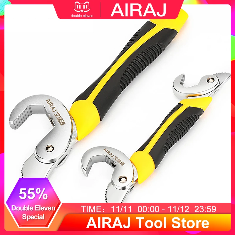 AIRAJ Universal Key Wrench Tool Set Adjustable Wrench Open Spanner Household Plumbing Pipe Pliers Garden Hold Manual Repair Tool
AIRAJ Universal Key Wrench Tool Set Adjustable Wrench Open Spanner Household Plumbing Pipe Pliers Garden Hold Manual Repair Tool