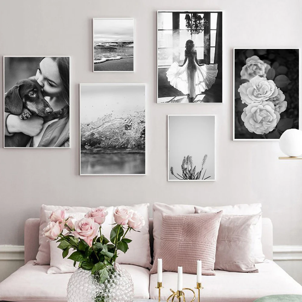 Black And White Poster Girl And Dog Balloon Seascape Canvas Painting Prints Wall Art Pictures Living Room Decoration Home Decor
Black And White Poster Girl And Dog Balloon Seascape Canvas Painting Prints Wall Art Pictures Living Room Decoration Home Decor